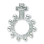 Simple Pocket Decade Rosary, Silver Ox - 1.75