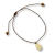 Gold Tone Miraculous Medal Bracelet with 4mm Wooden Beads on Brown Cord * (Minimum quantity purchase is 1)