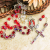 Divine Mercy Rosary with Tri-Color Red Beads - 18.25