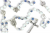  Our Lady of Fatima Rosary with 8mm Blue/White Sand Sparkling Beads - 20 1/2