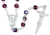  AB Purple / February, June 7mm Glass Bead Rosary - 20 1/2