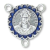 St Carlo Acutis (Internet) Round Centerpiece - Blue Enamel, 3/4