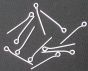  Heavy Duty Eye Pins 0.7 x 16 mm - Italian Silver Oxidized - 360 pcs *  (Minimum quantity purchase is 1)