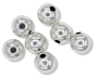 6mm Round Silver Metal Beads - Pkg. of 12    (Minimum quantity purchase is 1)