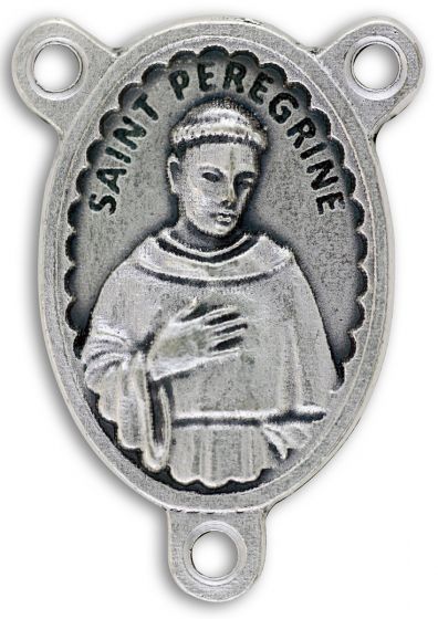    St Peregrine / Pray for Us Centerpiece - 1 1/8"   (Minimum quantity purchase is 3)