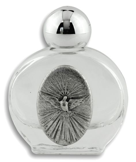Holy Spirit Dove Glass Holy Water Bottle - 1.5 oz Travel Size, Made in Italy  (Minimum quantity purchase is 1)