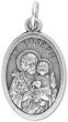 St Joseph Medal (Pray for Us) – 1" Oval Silver Oxidized, Made in Italy  (Minimum quantity purchase is 3)