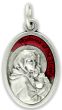 Madonna of the Streets Medal with Red Enamel - 1"     (Minimum quantity purchase is 2)