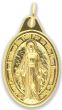 Miraculous Medal in English – 1" Oval Gold Plated, Made in Italy  * (Minimum quantity purchase is 2)