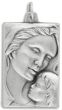 Madonna and Child Medal Large - 1 1/4" Silver Oxidized, Made in Italy * (Minimum quantity purchase is 2)