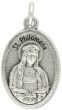 St Philomena Medal (Pray for Us) - 1" Silver Oxidized, Made in Italy  (Minimum quantity purchase is 3)