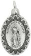 Misericordiae Vultus Divine Mercy Medal with Scalloped Edge - 1" Silver Oxidized, Made in Italy * (Minimum quantity purchase is 2)