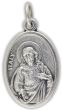 Our Lady of Fatima Medal/Sacred Heart- Silver Oxidized Die Cast - 1"  Made In Italy  (Minimum quantity purchase is 3)