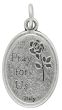 Our Lady of Lourdes Medal (St Bernadette) - 1" Silver Oxidized, Made in Italy * (Minimum quantity purchase is 3)