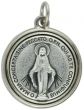  Round Silver Miraculous Medal - LATIN  - 1  (Minimum quantity purchase is 2)
