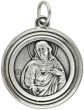 Sacred Heart Jesus / Scapular Medal - Round  - 3/4"  (Minimum quantity purchase is 2)