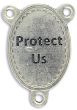 St Michael the Archangel Oval Centerpiece - Silver Ox, 1-1/8"   (Minimum quantity purchase is 2)