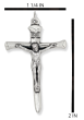Nail Crucifix - 2" Silver Oxidized, Made in Italy  (Minimum quantity purchase is 1)