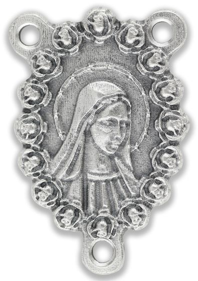  Our Lady of Grace / Pray for Us Center Piece with a Border of Roses - 1"     (Minimum quantity purchase is 2)5