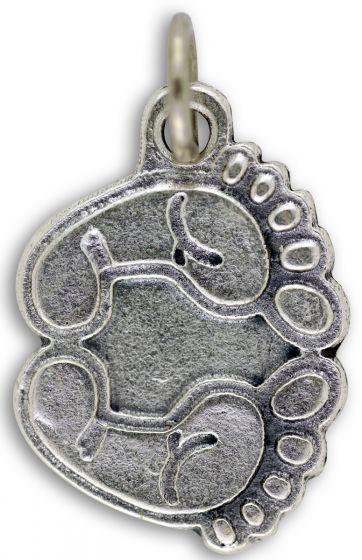  Pro Life Medal with Infant Feet - 3/4"     (Minimum quantity purchase is 3)