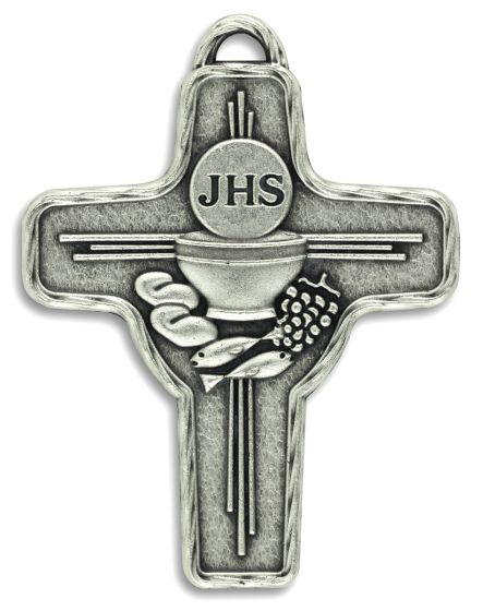   Communion Chalice Oxidized Cross - 1 3/4" (Minimum quantity purchase is 1)