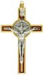 Confirmation Crucifix Pendant with Red Enamel - 3 1/8" Two Tone Dove, Made in Italy *  (Minimum quantity purchase is 1)