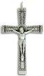 Flared and Textured Crucifix -  2" Silver Oxidized, Made in Italy * (Minimum quantity purchase is 1)