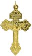 Pardon Crucifix I - 2 1/8" Gold Plated, Made in Italy   (Minimum quantity purchase is 1)
