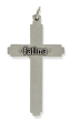 Fatima Crucifix with Vine Detailing - 1 1/2" Silver Oxidized, Made in Italy *  (Minimum quantity purchase is 2)