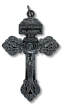 Pardon Indulgence Crucifix II - Gun Metal Finish 2-1/8"  *  (Minimum quantity purchase is 2)