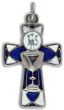   JHS / Chalice Cross with Blue and White Enamel Accents - 1 1/4"    (Minimum quantity purchase is 1)
