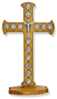 Stations of the Cross Olivewood Tabletop Crucifix – 7 1/4”, Made in Italy  (Minimum quantity purchase is 1)