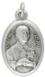 St Gemma Galgani (Back Pain) / Pray For Us Medal - Italian Silver OX 1 inch (Minimum quantity purchase is 2)