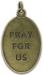  St Pio / Pray for Us Necklace with Full Color Medal - Bronze Finish - 13" - Closeout Sale * (Minimum quantity purchase is 1)