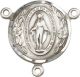 Sterling Silver Miraculous Rosary Center