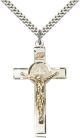 Two-Tone GF/SS St. Benedict Crucifix Pendant