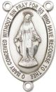 Sterling Silver Miraculous Rosary Center