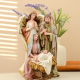 Holy Family with Praying Angel Nativity Statue – 7.75