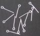 Heavy Duty Eye Pins 0.7 x 13 mm - Italian Silver Oxidized - 360 pcs *   (Minimum quantity purchase is 1)