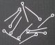  Heavy Duty Eye Pins 0.7 x 16 mm - Italian Silver Oxidized - 360 pcs *  (Minimum quantity purchase is 1)