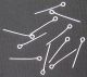  Heavy Duty Eye Pins 0.7 x 17 mm - Italian Silver Oxidized - 360 pcs   (Minimum quantity purchase is 1)