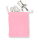 Pink Velvet Rosary Pouch - 4