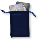 Navy Blue Velvet Rosary Pouch - 4