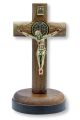 St Benedict Wooden Crucifix for Car – (2.75
