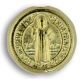   Gold St Benedict Round Metal Rosary Beads - pkg of 12    (Minimum quantity purchase is 1)