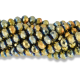 Gold Glass Rondelle Beads, 8mm - Pkg 60 (Minimum quantity purchase is 1)