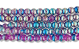  Accented Glass Crystal Beads, Pink, Blue, Silver - Pkg. 60  *  (Minimum quantity purchase is 5)