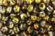   Accented Glass Beads, 8 mm Round Silver, Gold and Brown - 60 per pack   (Minimum quantity purchase is 1)