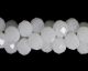 White Rondelles Glass Crystal Beads, 8x6 mm- 60 beads  (Minimum quantity purchase is 1)