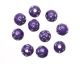 Purple Star Spangled Plastic Beads - 8 mm Round (Pack of 60)  *  (Minimum quantity purchase is 5)